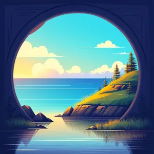 Serene Sunset over Sparkling Seas