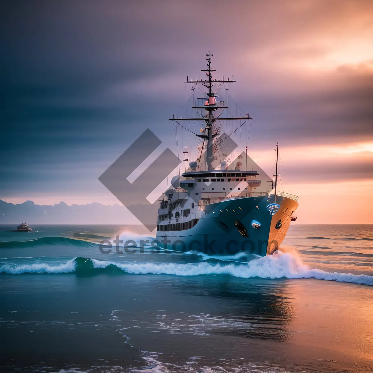 Picture of Harbor-bound fisherman aboard majestic sailing vessel