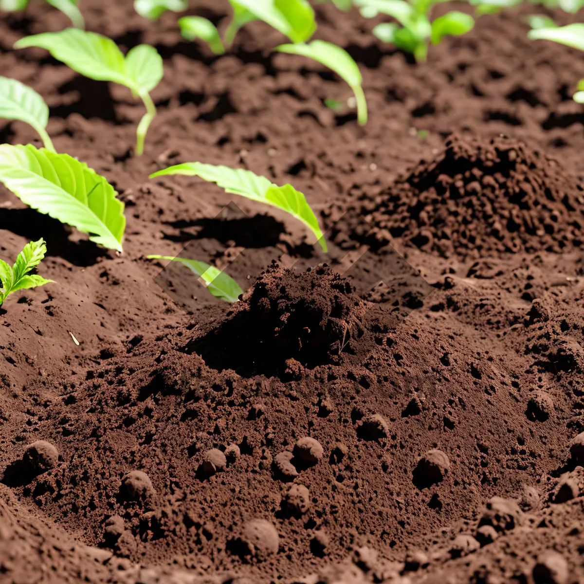 Picture of Knoll Texture with Plant on Sand and Dirt