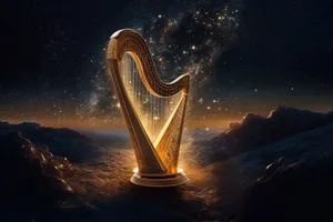 Nighttime Harp Support Light Music Stringed Instrument