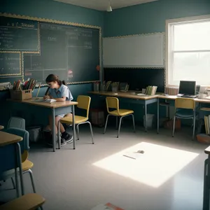 Modern Interior Design in Empty Restaurant