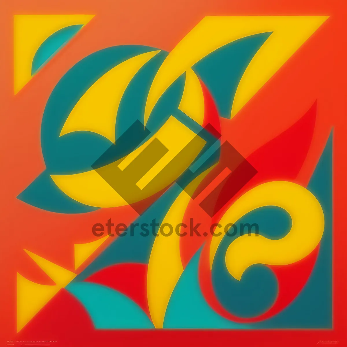 Picture of Abstract Orange Graphic Shape Icon