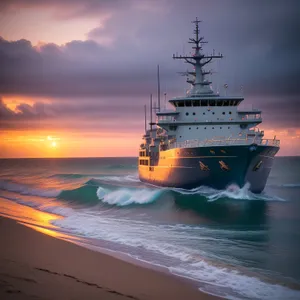 Seafaring Vessel at Ocean Port