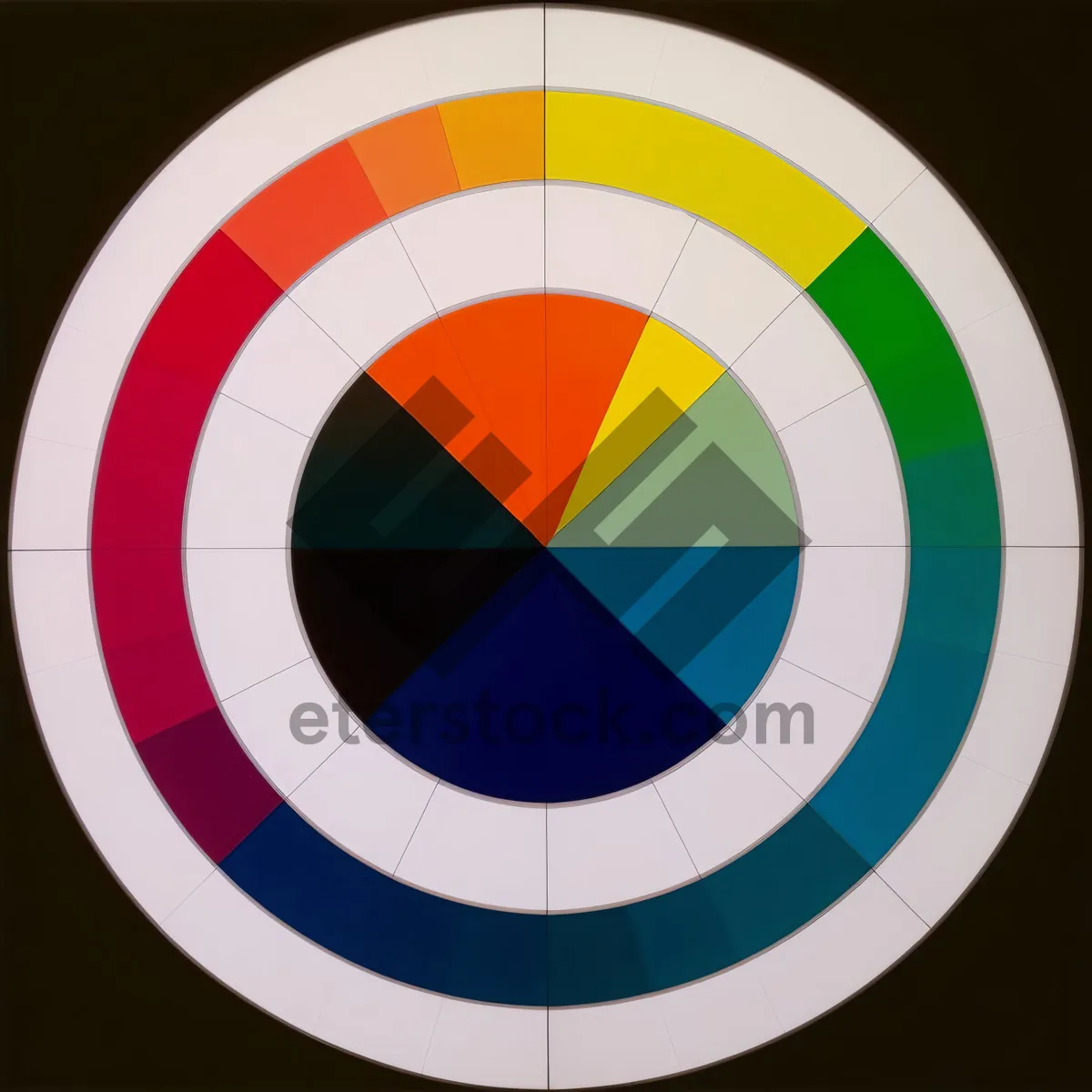 Picture of Grid Icon Design: Circle Symbol Art & Button Graphic Pattern Web