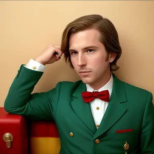 Happy Businessman in Professional Attire with Bowtie