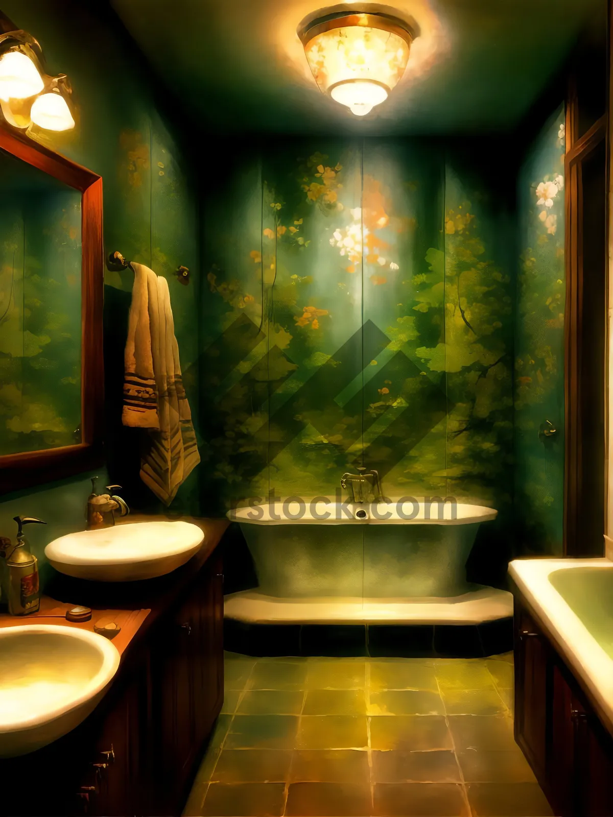 Picture of Luxurious Modern Bathroom with Elegant Interior Design