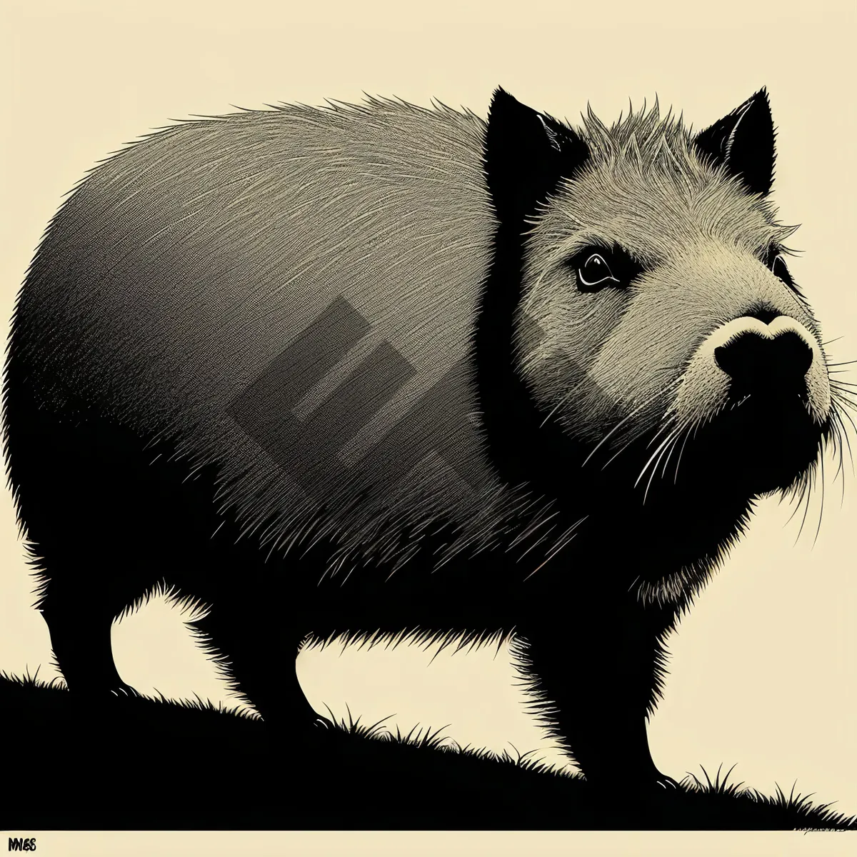 Picture of Wild Boar Swine: Majestic and Adorable Domestic Mammal