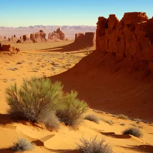 Scenic Desert Canyon in National Park