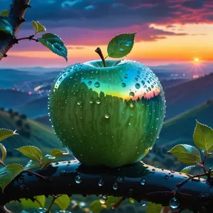 Shiny Glass Fruit Tree Decoration