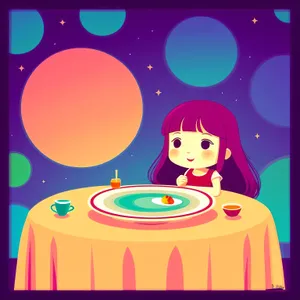 Polka Dot Celebration: Cute Cartoon Holiday Art