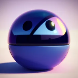 Shimmering 3D Glass Icon Sphere
