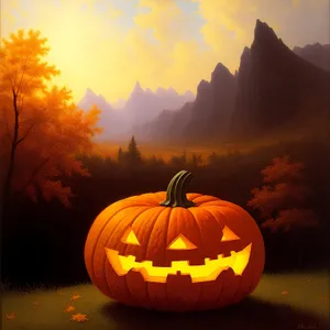 Festive Harvest Jack-o'-Lantern Decoration