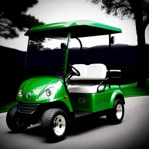 Sporty Golf Cart on Beautiful Course