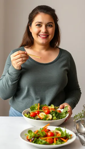 Attractive person cooking a fresh vegetable meal