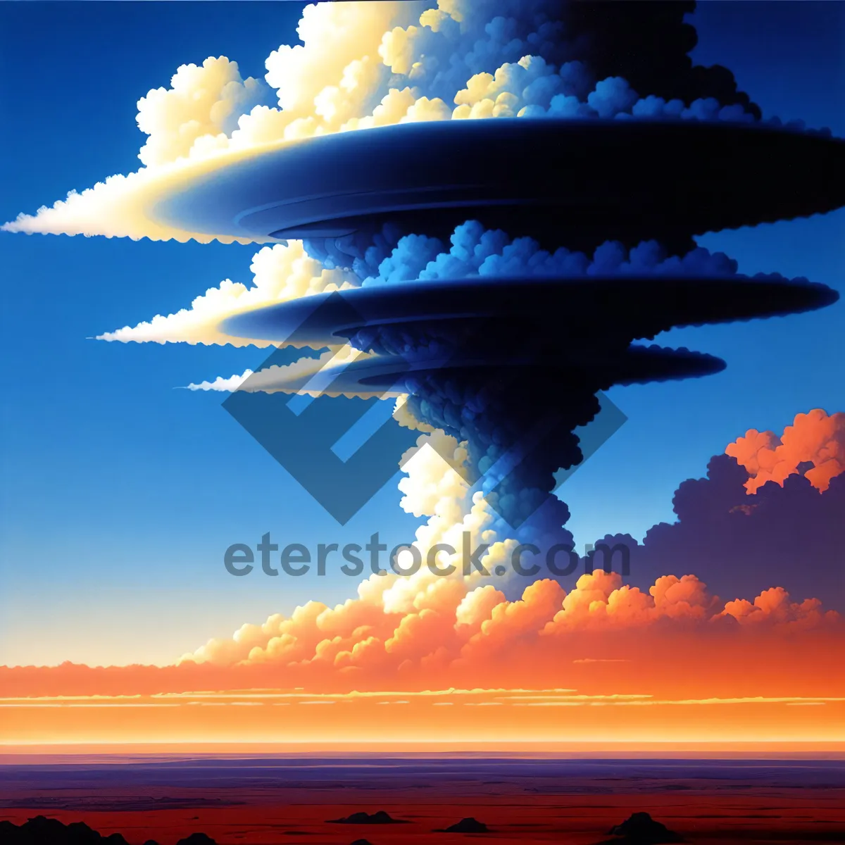 Picture of Vibrant Sunrise Over Scenic Landscape