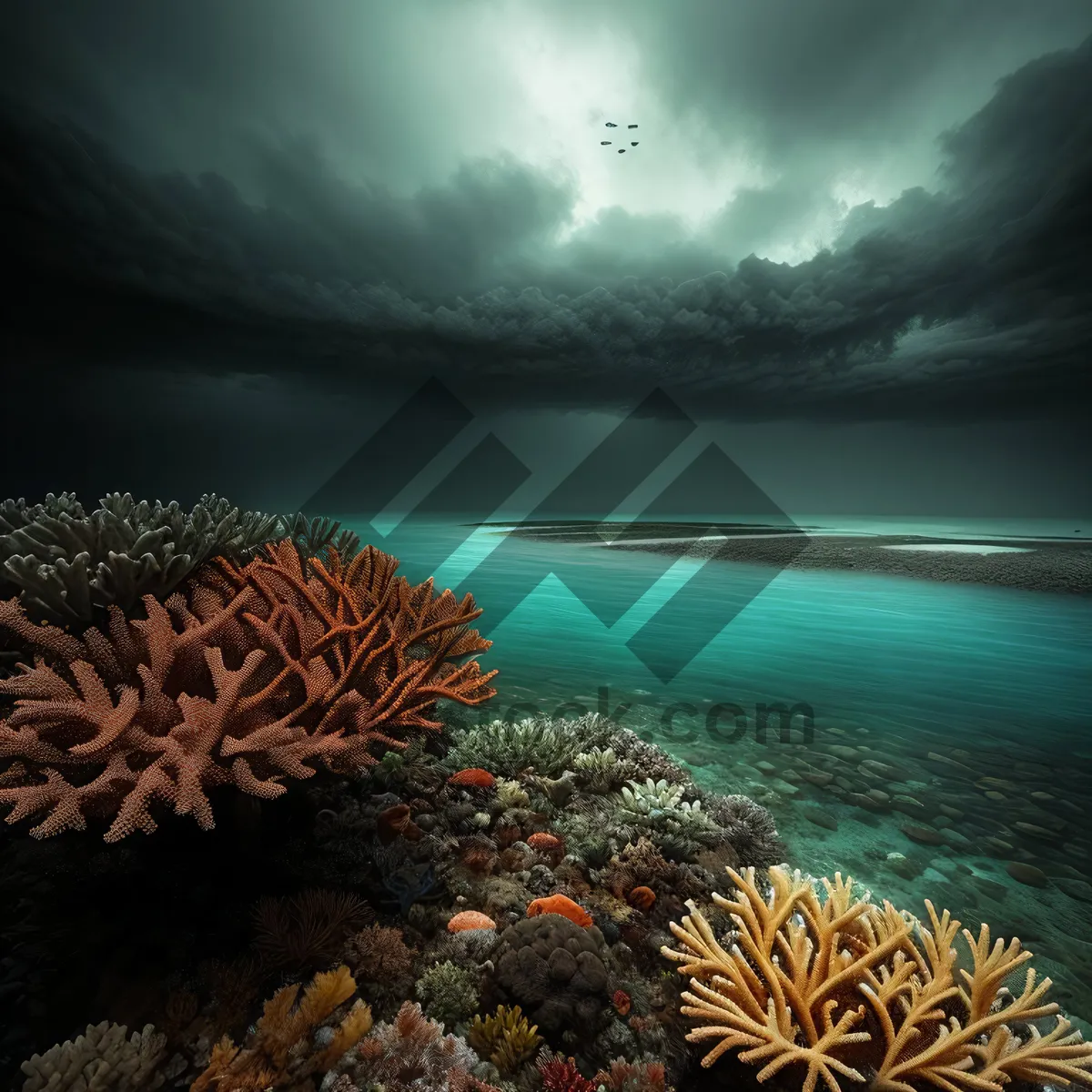 Picture of Colorful Coral Reef Underwater Paradise