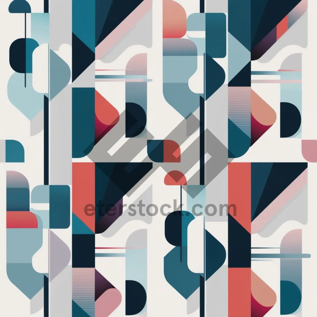 Picture of Geometric mosaic tile pattern design icon.