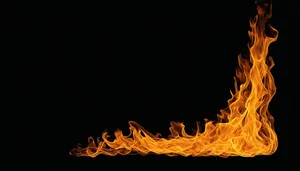 Flaming Artistic Design Wallpaper with Decorative Frame