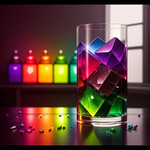 Colorful LED Diode Light Art Pattern