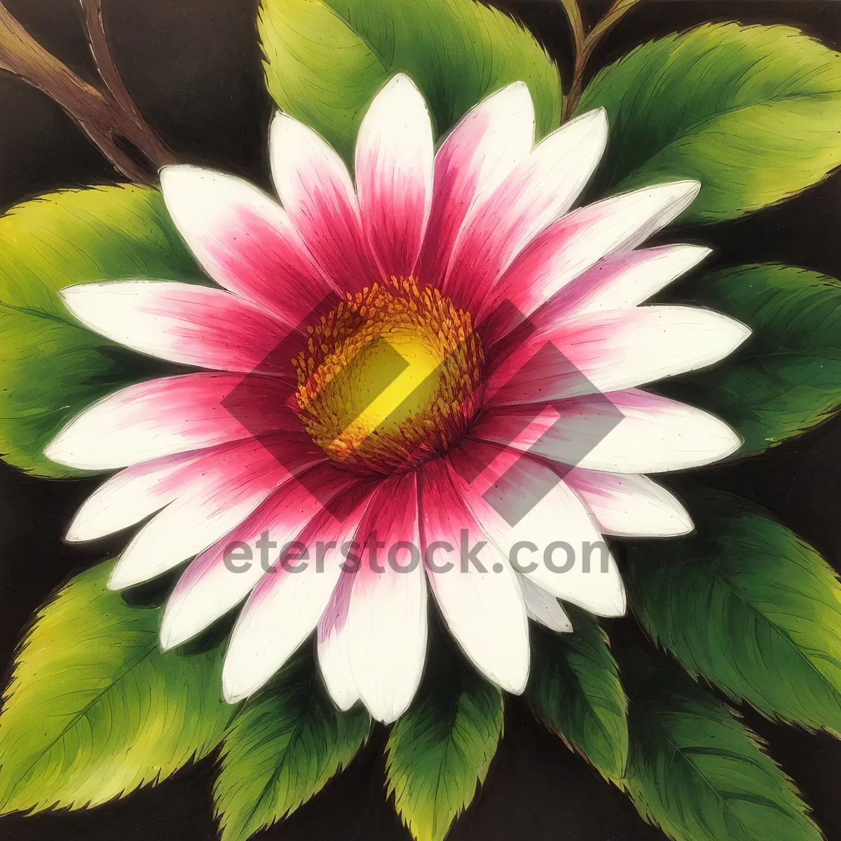 Picture of Vibrant Pink Daisy Blossom in Garden