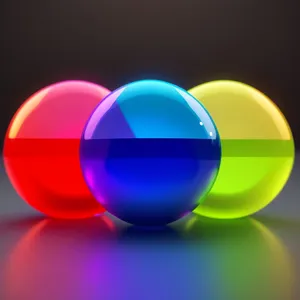 Shiny Glass Web Button Set: Bright and Colorful Circle Icons