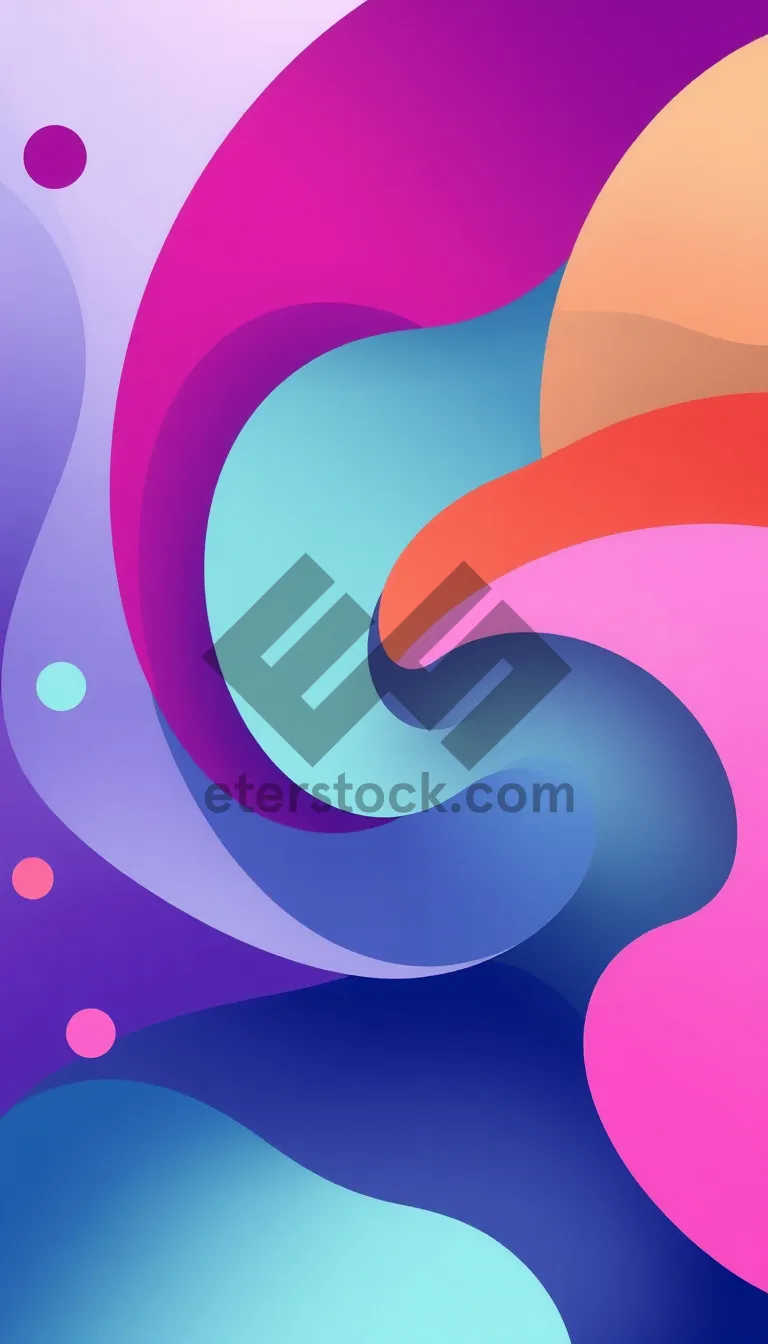 Picture of Graphic wave design element for wallpaper backdrop.