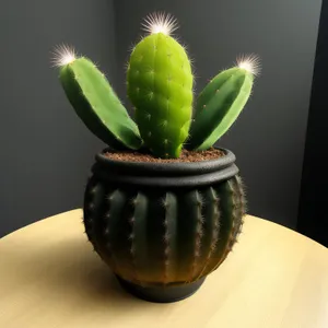 Fresh Pineapple Cactus in Vascular Plant Pot