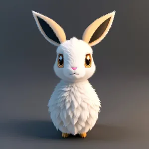 Fluffy Bunny with Adorable Ears