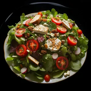 Healthy Vegetarian Salad with Fresh Ingredients