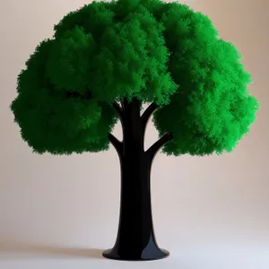 Miniature Tree with Leaf and Bark Development