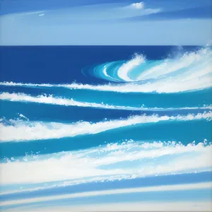 Serene Tropical Beach with Azure Waves and Sun-Kissed Sand