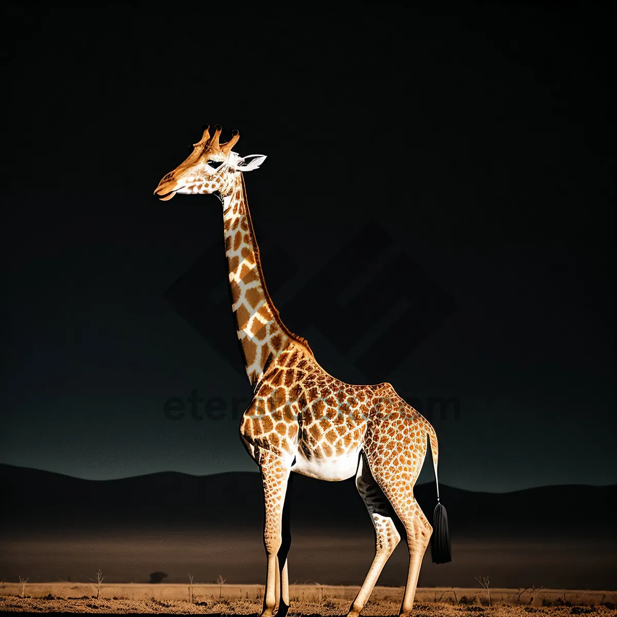 Picture of Majestic Giraffe in African Wilderness