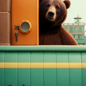 Brown Teddy Bear in Wildlife Zoo