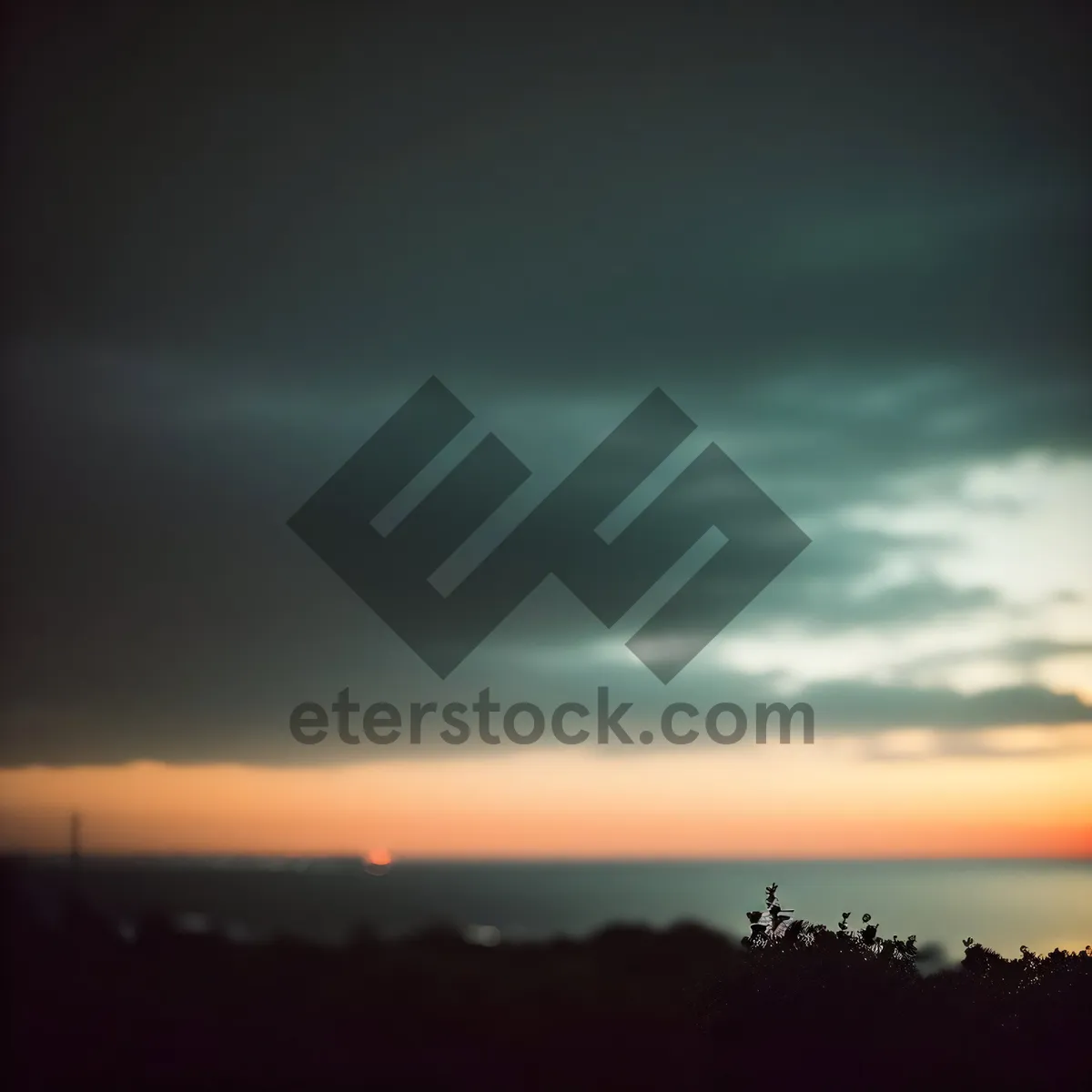 Picture of Spectacular Sunset Over Tranquil Ocean