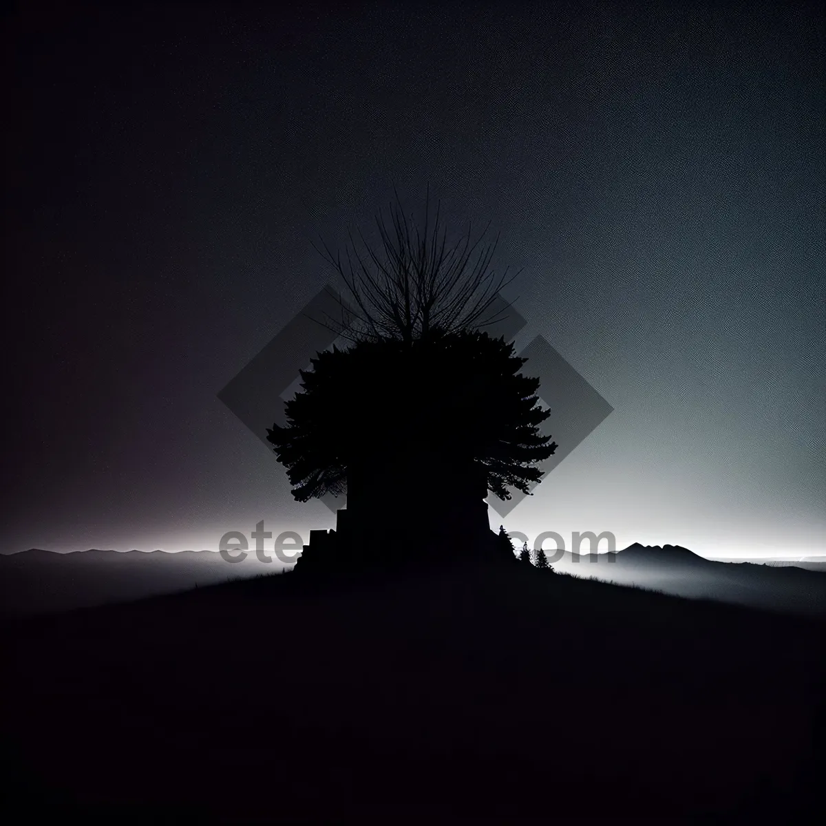 Picture of Sunny Skyline Silhouette at Sunset