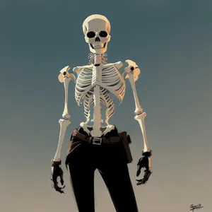 3D Male Skeleton Anatomy Statue