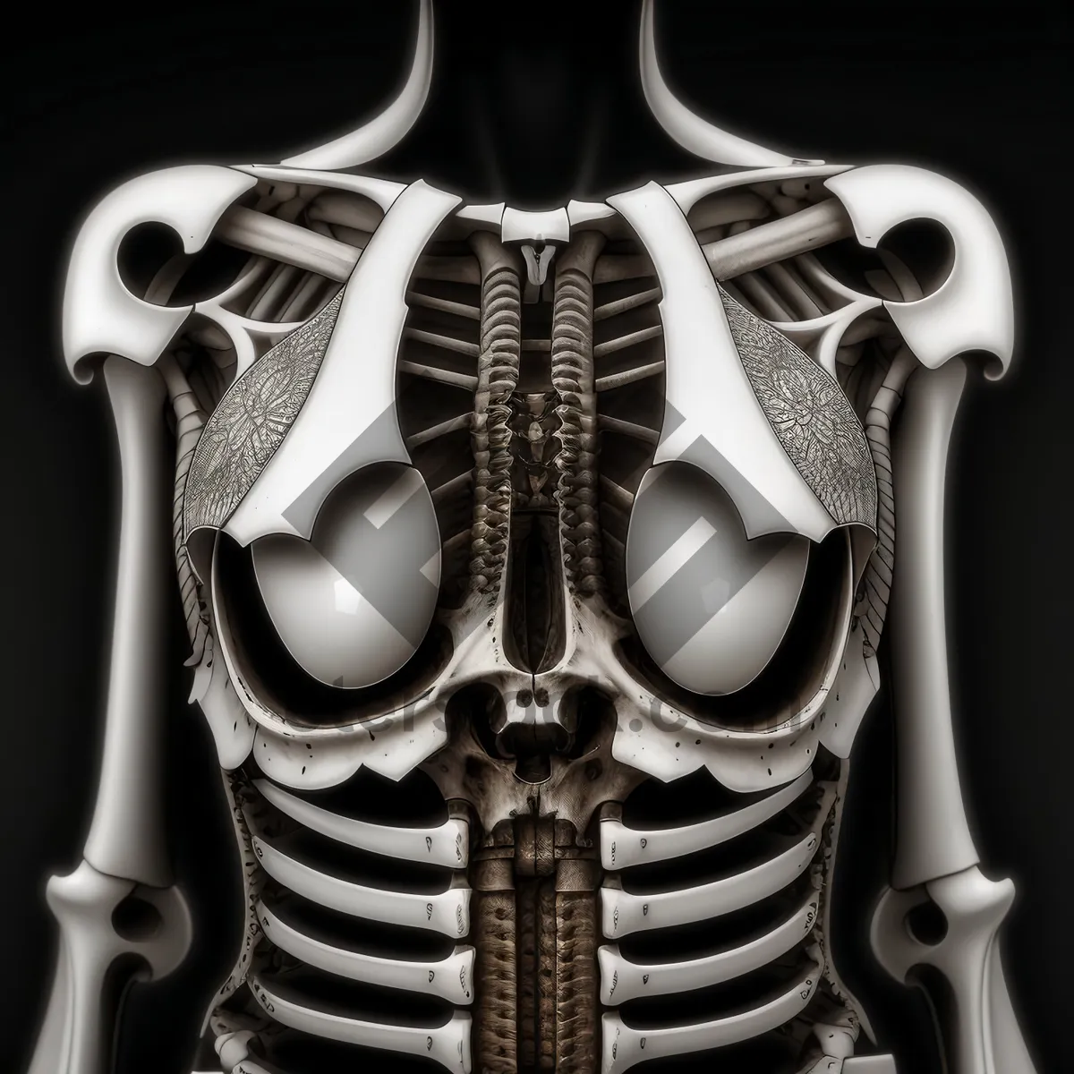Picture of Anatomical Skeleton X-Ray: Detailed Human Bone Structure