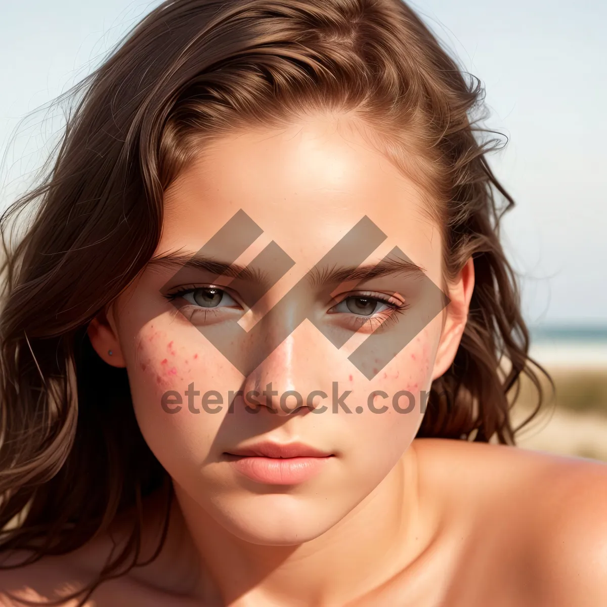 Picture of Sultry Beauty: Stunning Closeup of Attractive Model