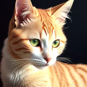 Cute Tabby Kitty with Curious Eyes and Fluffy Fur