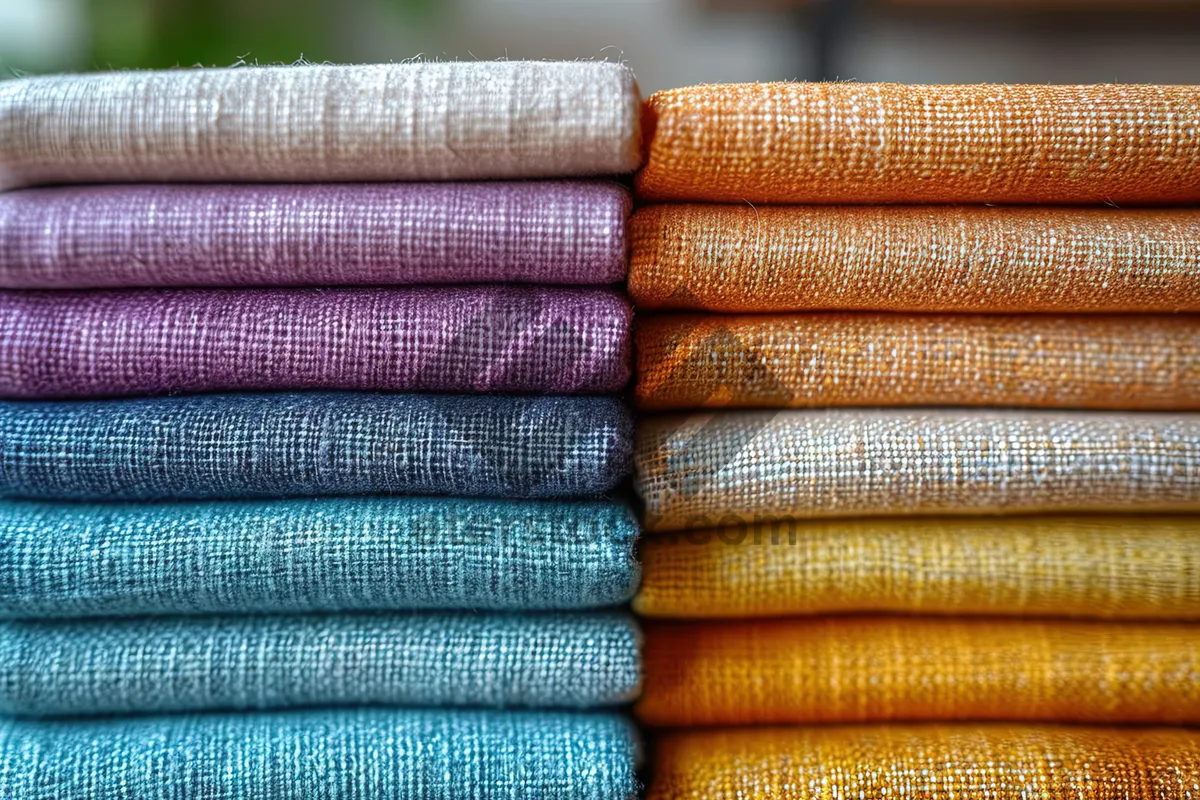 Picture of Cotton stack texture pattern design towel fabric.