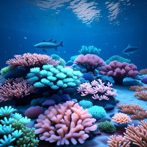 Vibrant Coral Reef Teeming with Marine Life