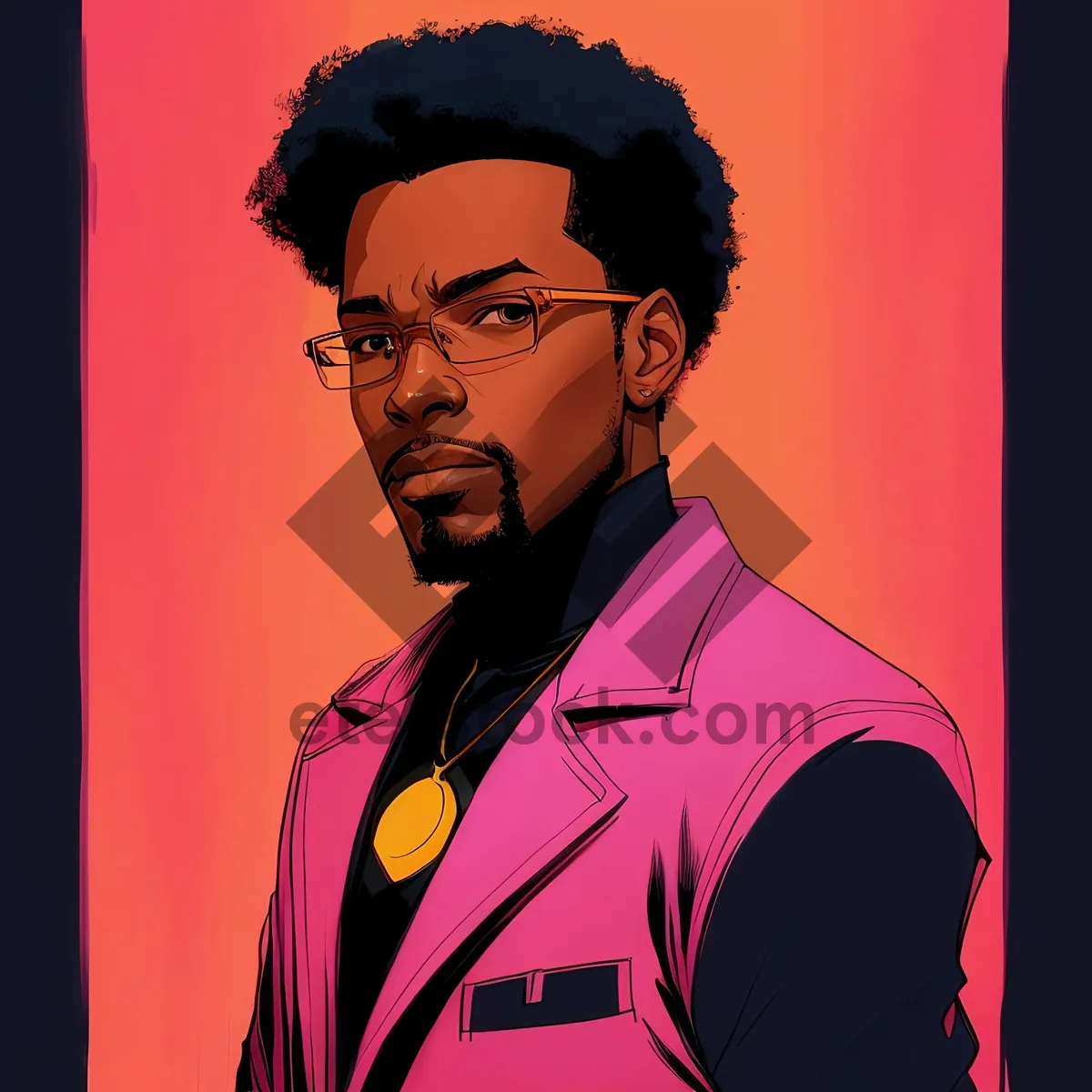 Picture of Stylish and Sexy Comedian's Striking Portrait