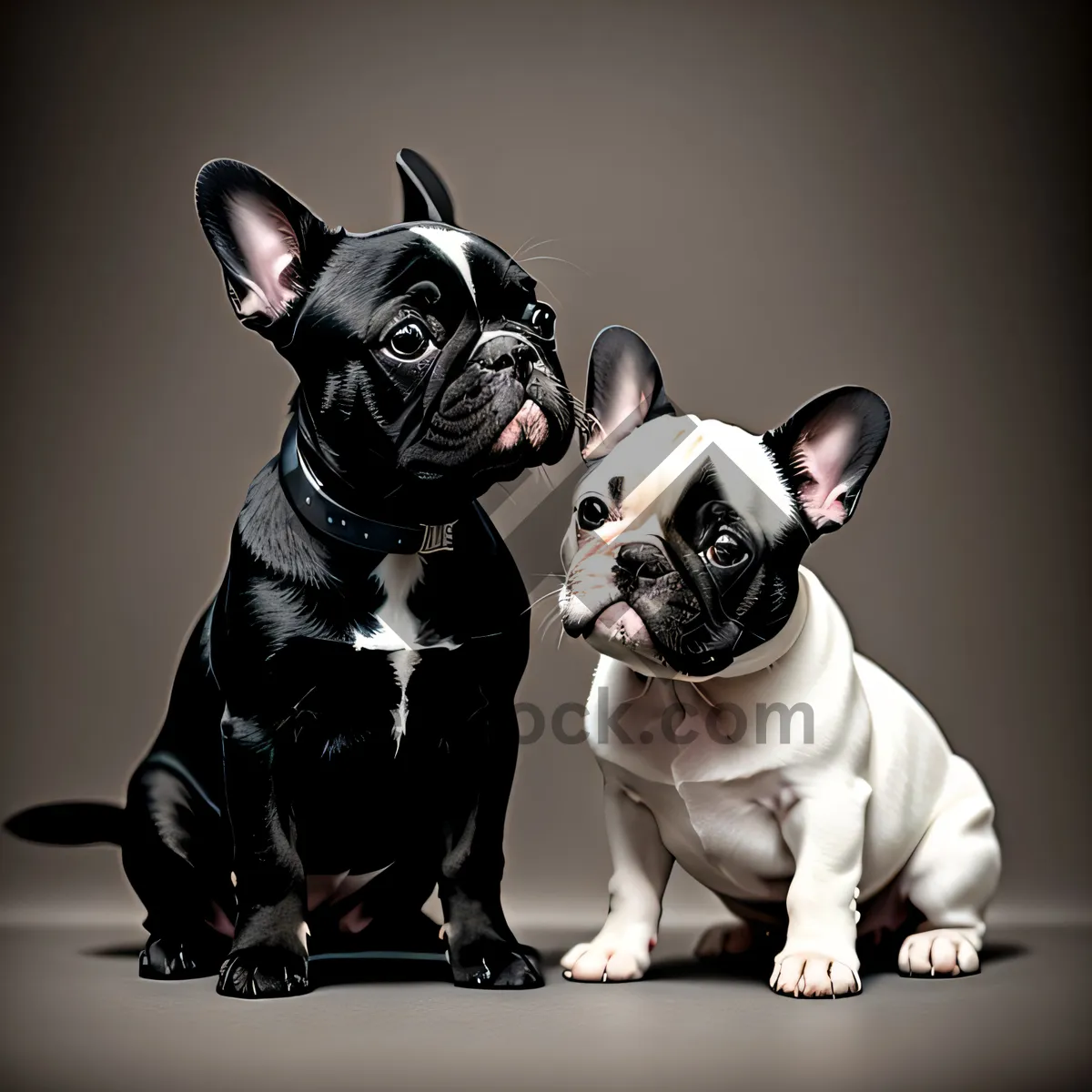 Picture of Adorable Bulldog in Studio, Wrinkled and Cute