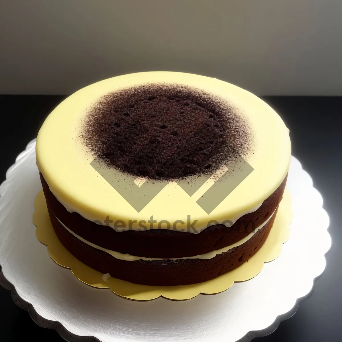 Picture of Delicious hot chocolate cake with coffee cup