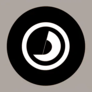 Shiny black web button icon with modern 3D sign