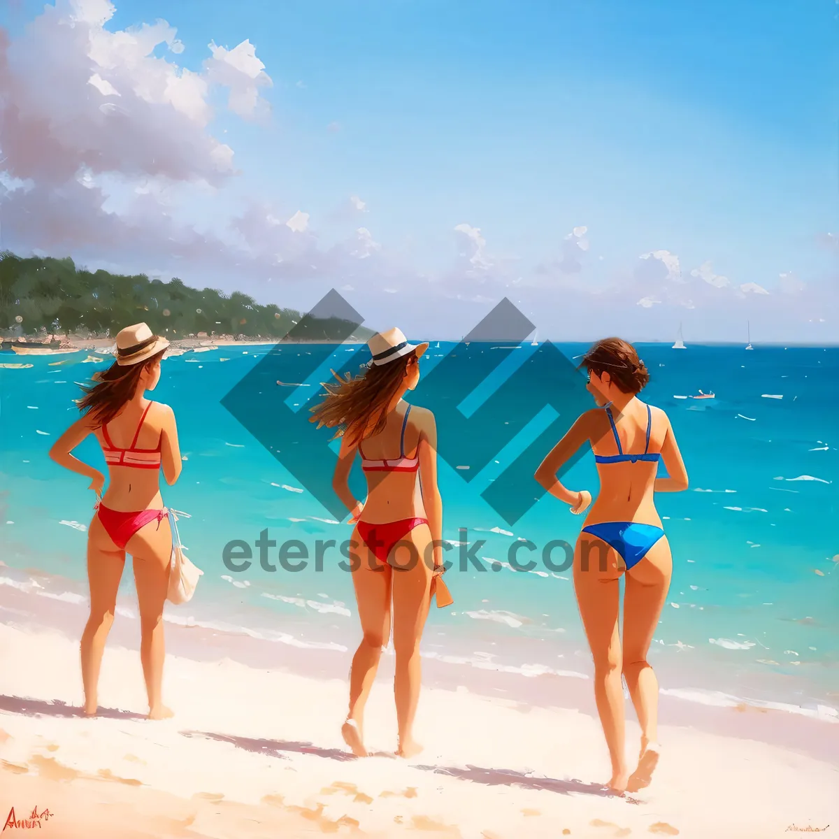 Picture of Sunny Beach Bliss: Swimwear Fashion Fun on Vacation