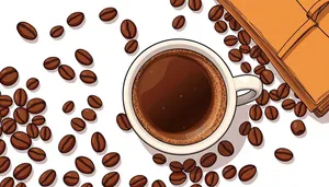 Steaming Black Espresso in Coffee Cup