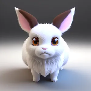Fluffy Bunny Ear Cuteness in Studio