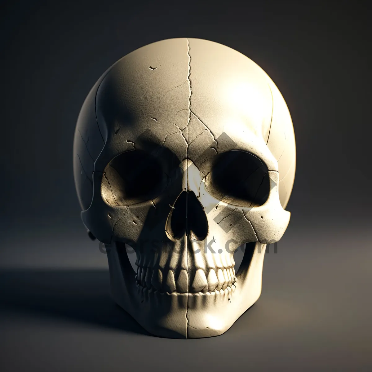 Picture of Terrifying Pirate Skull in Black - Spooky Anatomy of Death