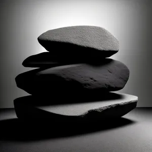 Tranquil spa stones in peaceful balance stack